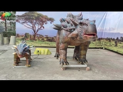 สวนสนุกกันน้ำขนาดชีวิต Animatronic Dinosaur Ankylosaurus ที่สมจริงสำหรับสวนสนุก