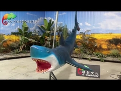 พิพิธภัณฑ์สัตว์น้ำ 7 เมตรสมจริง Animatronic สัตว์ Shark Wave แบบจำลองที่สมจริง