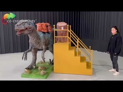Ce รับรอง Animatronic ไดโนเสาร์ Ride Velociraptor Ride ความยาว 4m