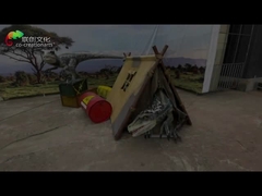 ไดโนเสาร์ Animatronic ขนาดชีวิตหุ่นยนต์ที่กำหนดเองได้ 3 เมตรสำหรับสวนสนุก