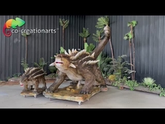 ไซส์ชีวิต Animatronic Ankylosaurus การจําลองไดโนเสาร์ สําหรับการดึงดูดในยุราสิก