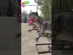 สวนสนุกขนาดใหญ่ไฟเบอร์กลาสสัตว์ขนาดชีวิต Allosaurus Animatronic เป็นมิตรกับสิ่งแวดล้อม