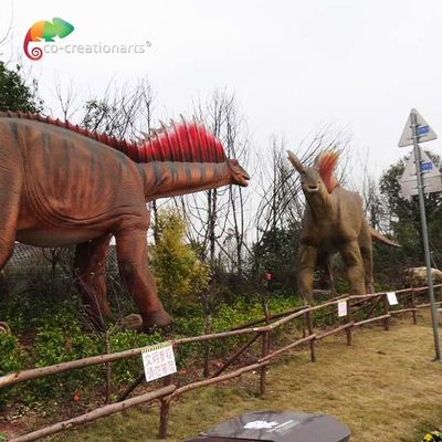 Theme Park Life Size เกี่ยวกับการเคลื่อนไหว Dinosaur Amargasaurus 12 เมตร