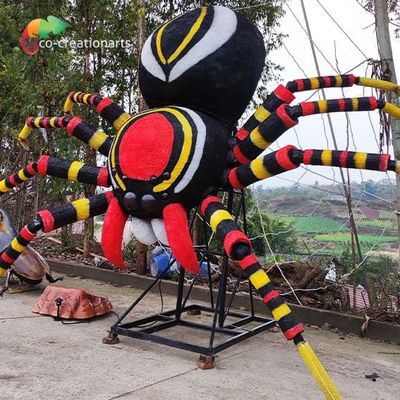 สวนพฤกษศาสตร์ Giant เกี่ยวกับการเคลื่อนไหว Spider พร้อม Web Life Size Alive Sound