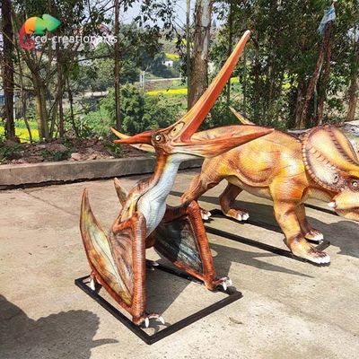 ราคาดี สายใยแก้ว 3 มิติ ดูจริง ไดโนเสาร์ต่อสู้ รูปปั้น pterosauria ในกลางแจ้ง ออนไลน์