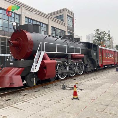 สนามเด็กเล่น นิทรรศการ พลาซ่า รถไฟโลหะตกแต่ง กันสนิม