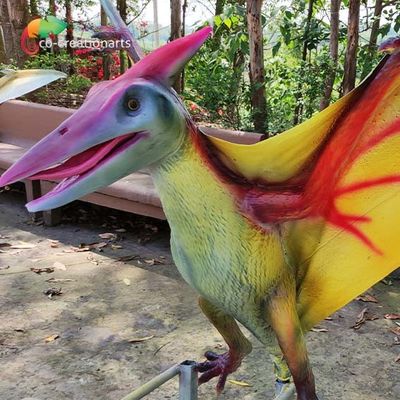 อุปกรณ์สนามเด็กเล่นไดโนเสาร์ เกี่ยวกับการเคลื่อนไหว Pterosaur ที่สมจริง ISO 110VAC