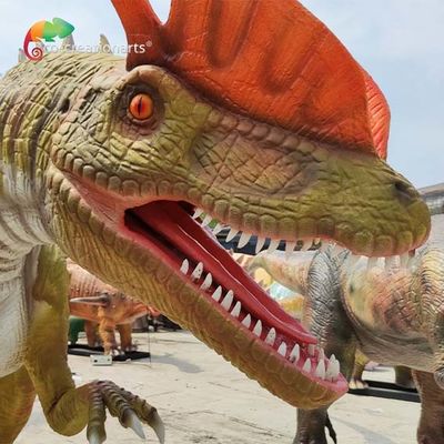ซื้อ Weatherproof Life Size เกี่ยวกับการเคลื่อนไหว Dinosaurs เกี่ยวกับการเคลื่อนไหว Dilophosaurus 5meters online manufacture