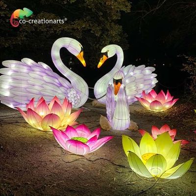 ซื้อ ตกแต่งสวนสนุก โคมไฟเทศกาลจีน Cygnus โคมไฟรูปสัตว์ online manufacture