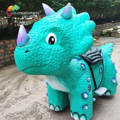 สีน้ําเงิน แบตเตอรี่ขับเคลื่อน ไดโนเสาร์ Ride บน wear ทนทาน