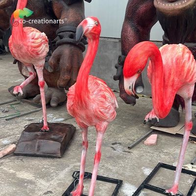 CE ปรับแต่งรูปปั้นสัตว์ไฟเบอร์กลาส Flamingo