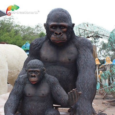 ไฟเบอร์กลาสสูง 2 เมตร Animatronic Orangutan Iso Ce ใบรับรอง