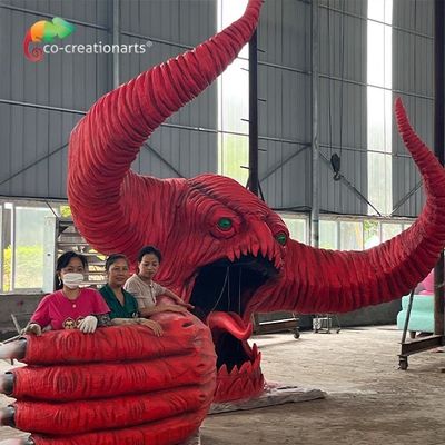 ราคาดี Red Monster Custom Made Animatronics ตกแต่งสวนสนุกกลางแจ้ง ออนไลน์