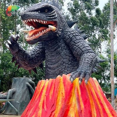 ราคาดี Animatronics แบบกำหนดเองกลางแจ้ง Godzilla Monster Volcano ในสวนสนุก ออนไลน์