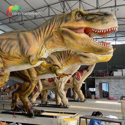 สวนสนุก 12 ม. Jurassic Park T Rex Animatronic Lifelike Coin ดำเนินการ