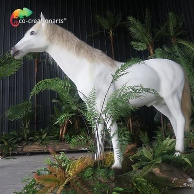 ราคาดี ม้า Animatronic สีขาวจำลองสำหรับนิทรรศการสวนสนุก ออนไลน์