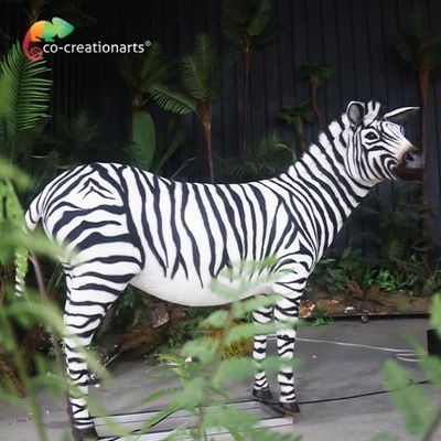 ซื้อ ม้าลายเคลื่อนย้ายได้จำลองสัตว์ Animatronic ที่สมจริงสำหรับสวนสนุกนิทรรศการสวนสัตว์ online manufacture
