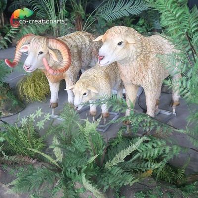 สัตว์จำลองแกะ Animatronic สีน้ำเงิน 110v สำหรับนิทรรศการสัตว์