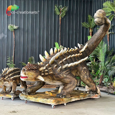 ไซส์ชีวิต Animatronic Ankylosaurus การจําลองไดโนเสาร์ สําหรับการดึงดูดในยุราสิก