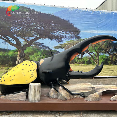 สายใยแก้วทนทาน Hercules Beetle สําหรับการแสดงและตกแต่งสวนสนุก