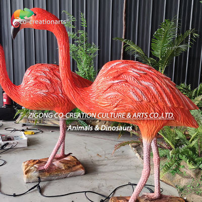 Animatronic ไซส์ชีวิต Flamingo สัตว์จําลอง สําหรับการตกแต่งสวนสนุก