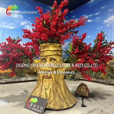 ต้นไม้ที่พูด Animatronic ที่กําหนดเอง ด้วยสีและรูปร่างที่กําหนดเอง สําหรับการตกแต่งสวนสนุก