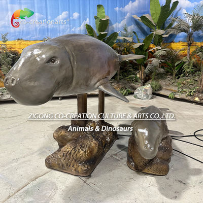 สัตว์อนิมาตรอนิกส์ การจําลอง สัตว์ dugong สําหรับการตกแต่งสระน้ํา