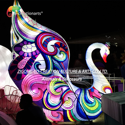 หงส์ตกแต่งเทศกาลจีน ไฟโฉมแสงด้วยแหล่งแสง Led เทศกาลของแสง