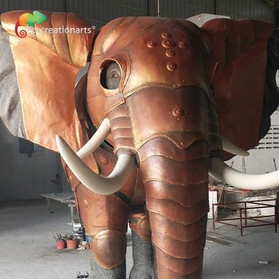 ราคาดี Mall Decoration Custom Made Animatronics Fiberglass Elephant Statue 4.5 meters ออนไลน์