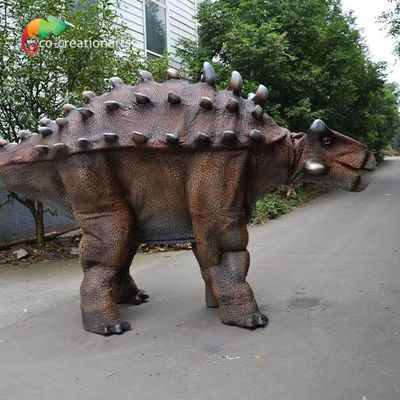 ราคาดี ผ้า Animatronic ไดโนเสาร์ Ankylosaurus ชุดฮาโลวีน นักแสดง การควบคุมการเคลื่อนไหว ออนไลน์