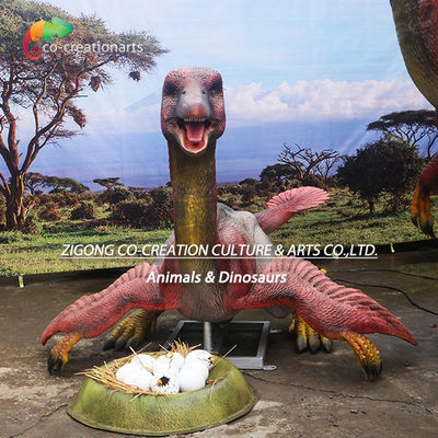 ไดโนเสาร์ Caudipteryx Animatronic Realistic: รายละเอียดขนนกที่มีการเคลื่อนไหวแบบไดนามิก และการแสดงไข่ยุราสิก สําหรับพิพิธภัณฑ์